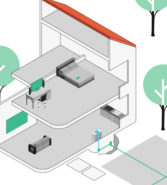 Moderne Wohnräume mit Glasfaseranschluss für schnelles Internet und optimale Vernetzung in jedem Zimmer.