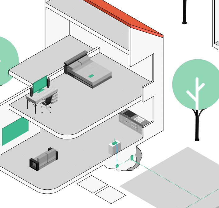 Moderne Wohnräume mit Glasfaseranschluss für schnelles Internet und optimale Vernetzung in jedem Raum.